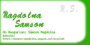 magdolna samson business card